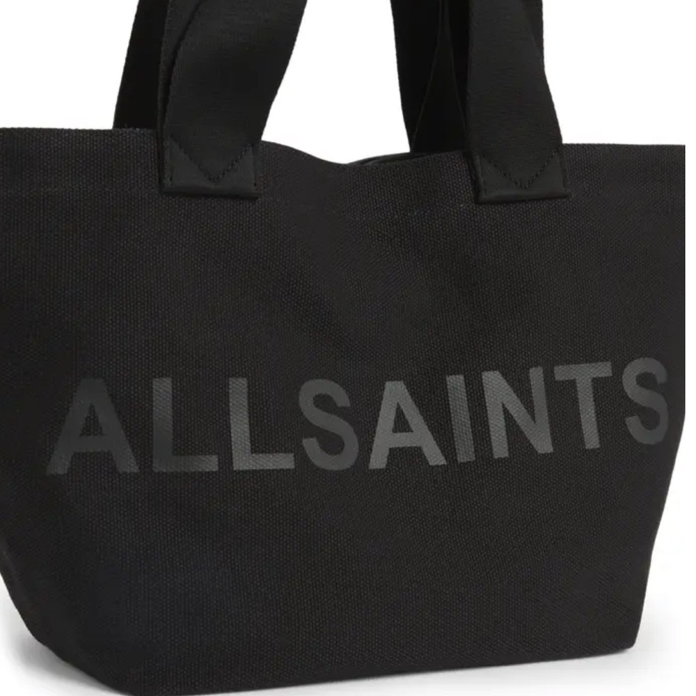 ALL SAINTS Celeste Clarendon Canvas Tote Black - Picture 13 of 14